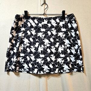 Tranquility Plus Size XXL Floral Black and White Women's Skort